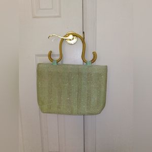 Women handbag in light green